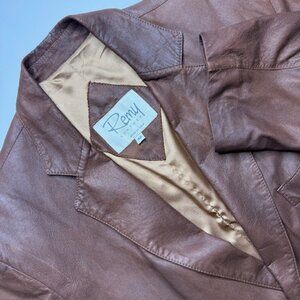 Vintage Remy Made In USA Soft Brown Leather Blazer Sportscoat Jacket Men's 40